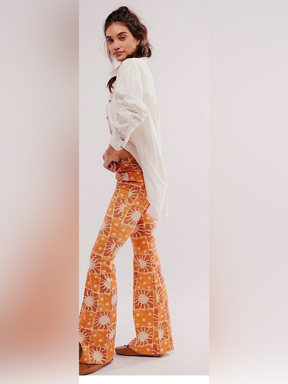 NWT We The Free Penny Pull On Flare in Orange Sunburst - Size 32 MSRP $88